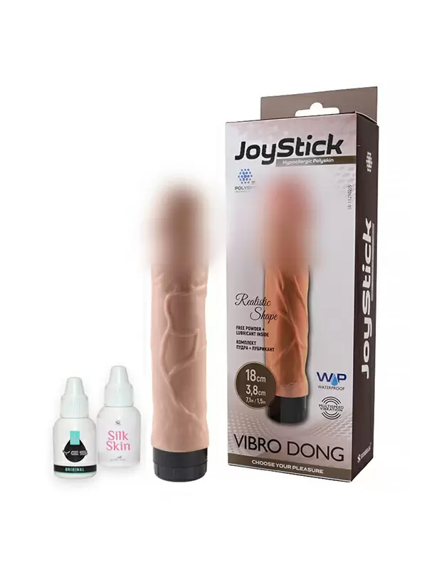 Реалистичный вибратор JoyStick 18 х 3,8 см – телесный