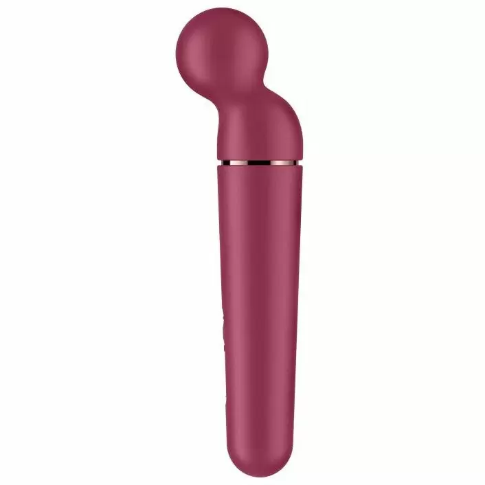 Элегантный вибратор Satisfyer Planet Wand-er, 22 см, силикон, бордовый