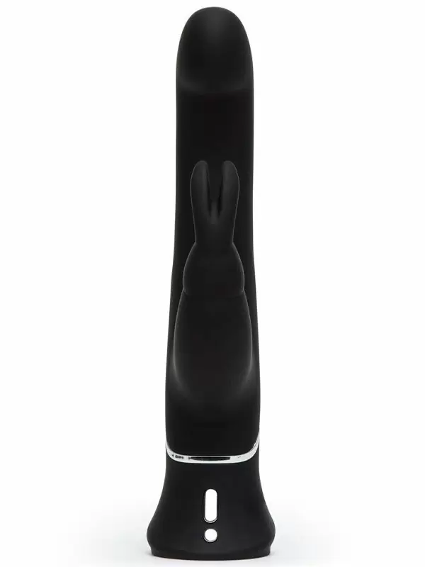 Изогнутый вибратор-кролик Happy Rabbit Stroker, два мотора, 24,2 см, черный