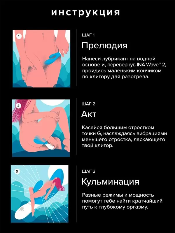 Яркий вибратор-кролик Lelo Ina Wave 2, 20 см, силикон, розовый