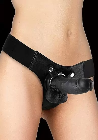 Страпон из резины Realistic - 8 Inch - Strap-On - Black