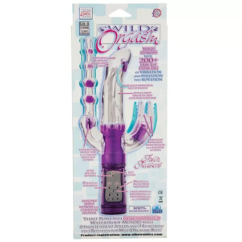Хай-Тек вибратор тройного действия Wild Orgasm Twin Teasers