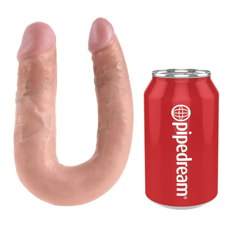 Фаллоимитатор двухголовый U-образный Double Trouble Medium средний – телесный