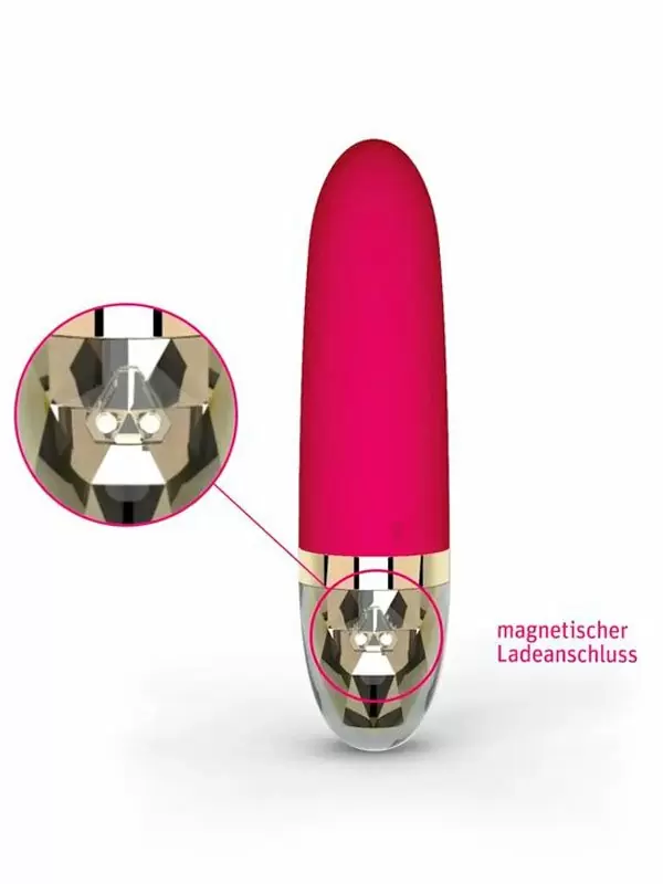 Гладкий вибратор Mystim Sleak Freak, 14,5 см, 8 режимов, розовый