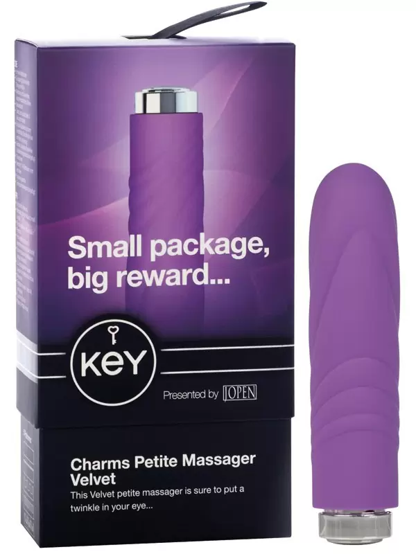 Мини вибромассажер с насадкой Charms Velvet - Lavender
