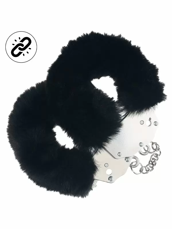 Элегантные наручники Heavy-duty Fluffy Handcuffs, 24,2 см, черный