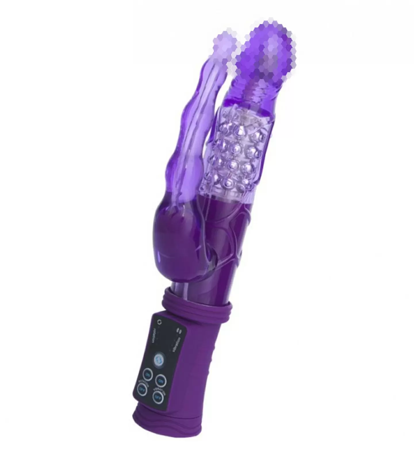 Анально-вагинальный вибратор с ротацией TOYFA A-Toys на присоске – фиолетовый