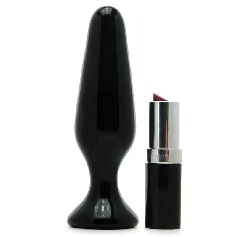 Анальная пробка из стекла Crystal Spires – черная