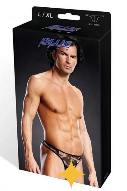 Мужские сетчатые G-стринги BlueLine милитари – L/XL