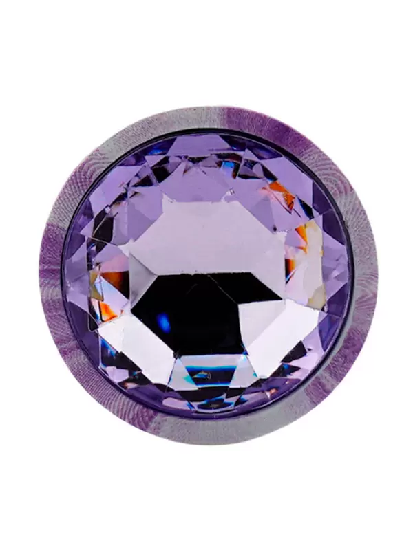 Анальная пробка Kanikule, с ограничителем в форме кристалла, размер S, фиолетовая