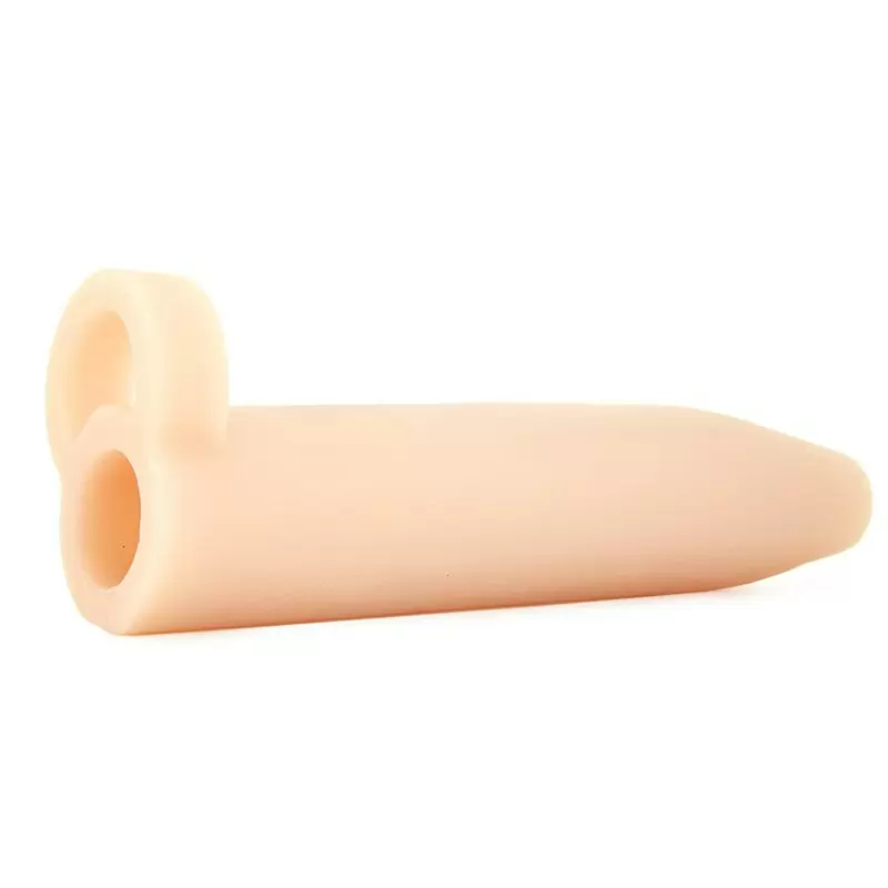 Насадка увеличитель Real Feel Enhancer XL с кольцом на мошонку – телесная	