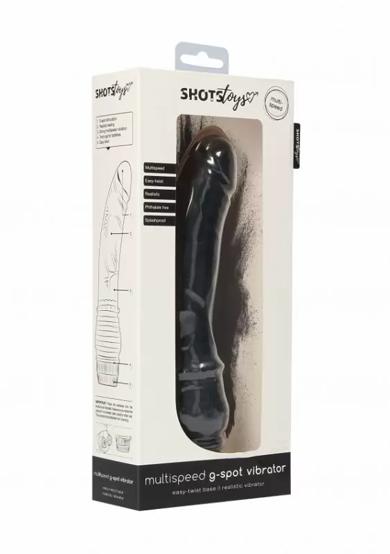 Реалистичный вибратор для точки G Multispeed G-Spot Vibrator. 19 см.