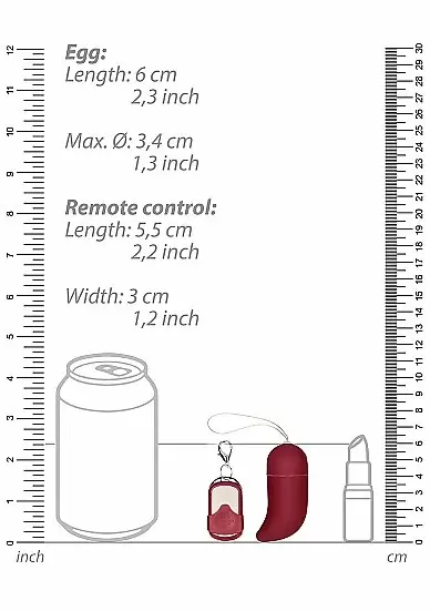 Виброяйцо для стимуляции точки G с пультом управления Medium Wireless Vibrating G-Spot Egg (Красный)