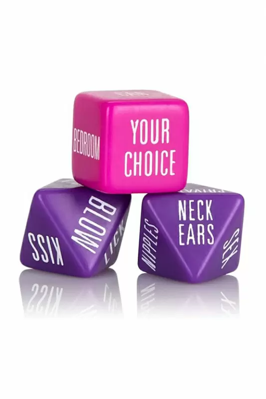 Эротические игральные кости Calexotics Spicy Dice - фиолетовый, розовый