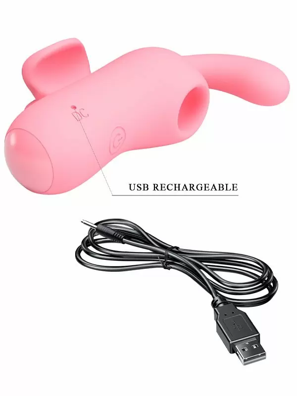 Вакуумный стимулятор клитора Baile Magic Fairy, с вибратором, 10 режимов, на палец