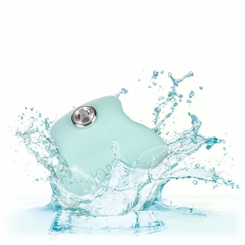 Элегантный вибромассажёр-кольцо Calexotics Pave Liz - голубой