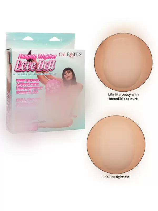 Реалистичная секс-кукла NAUGHTY NEIGHBOR LOVE DOLL, со вставной вагиной и анальным отверстием, ПВХ