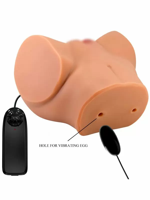 Реалистичный мастурбатор Baile Emilia, 20 см, ТПР, с вибропулей, полуторс