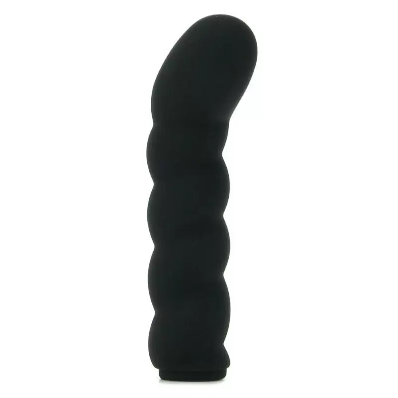 Ребристый стимулятор простаты Ribbed P-Spot Vibe с вибрацией – черный