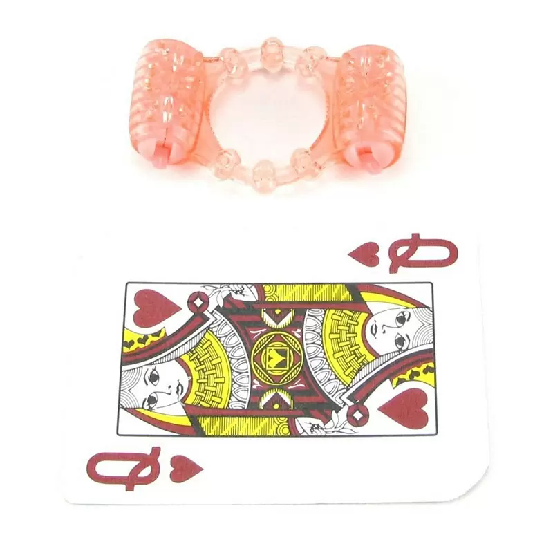 Эрекционное кольцо Screaming O - Quickie Two O с двойной стимуляцией – оранжевый