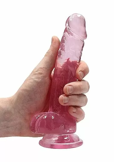 Фалоимитатор из эластомера 19 см. Realistic Dildo With Balls (розовый)