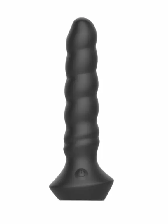 Рельефный вибратор Erozon №02 Undulating vibrator, 15 см, 5 режимов, силикон, черный