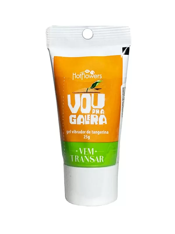 Жидкий вибратор Hot Flowers Vou Pra Galera с ароматом мандарина, возбуждающий эффект, 25 мл