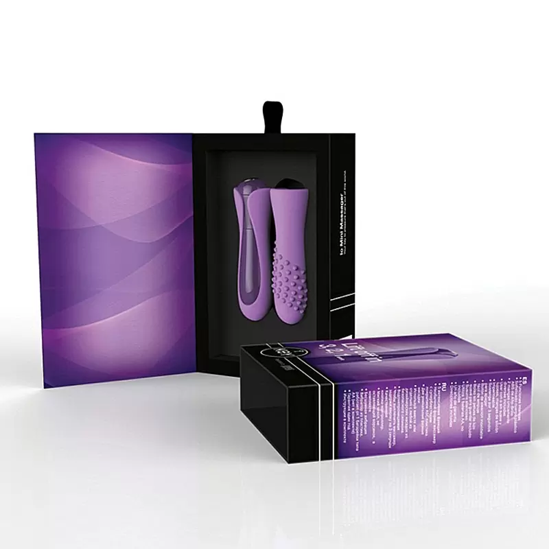 Дизайнерский мини массажер с двумя насадками Io - Lavender