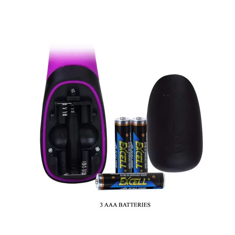 Водонепроницаемый вибромассажер Dean с раздвоенным концом и воздушным регулятором-подушкой – малиновый