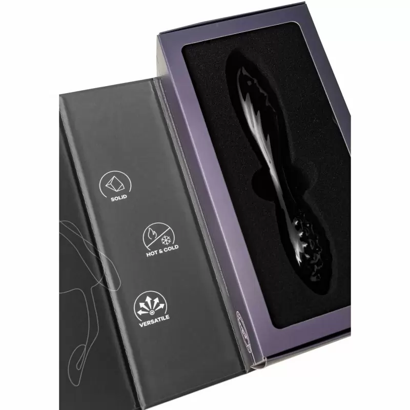 Двухсторонний стеклянный стимулятор Satisfyer Dazzling Crystal 11 (черный)