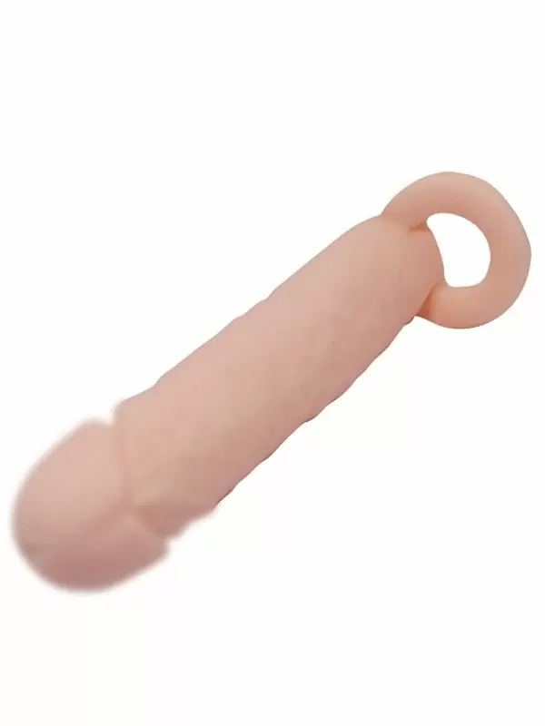 Реалистичная насадка удлинитель Pretty Love Penis sleeve Medium, 16 см, телесный