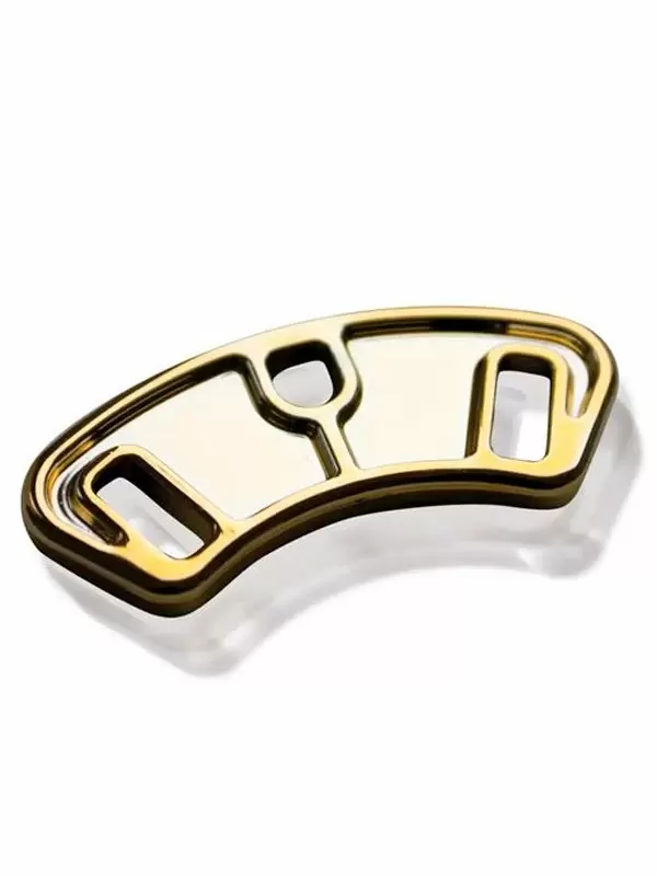 Пояс верности для мужчин Mystim Pubic Enemy No 1 с электропроводящей поверхностью, 8,2 см, золотой