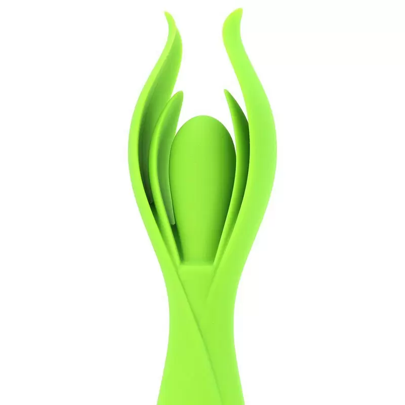 Вибромассажер с двойными лепестками Lust by Jopen L7 перезаряжаемый – зеленый