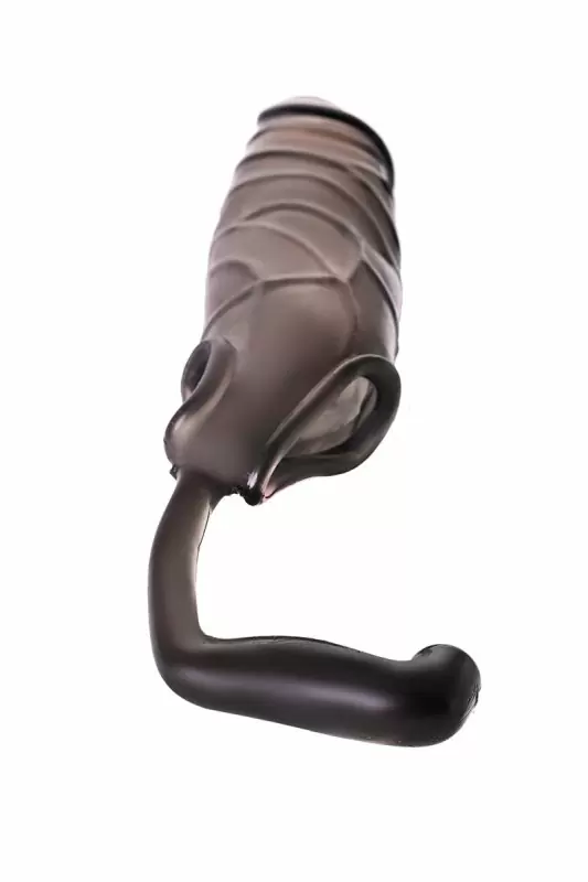 Увеличивающая насадка на пенис TOYFA XLover с дополнительным стимулятором – серый