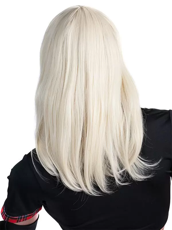 Парик блондинки с прямыми волосами до плеч