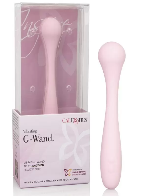 Гибкий перезаряжаемый вибромассажер Inspire G-Wand – розовый