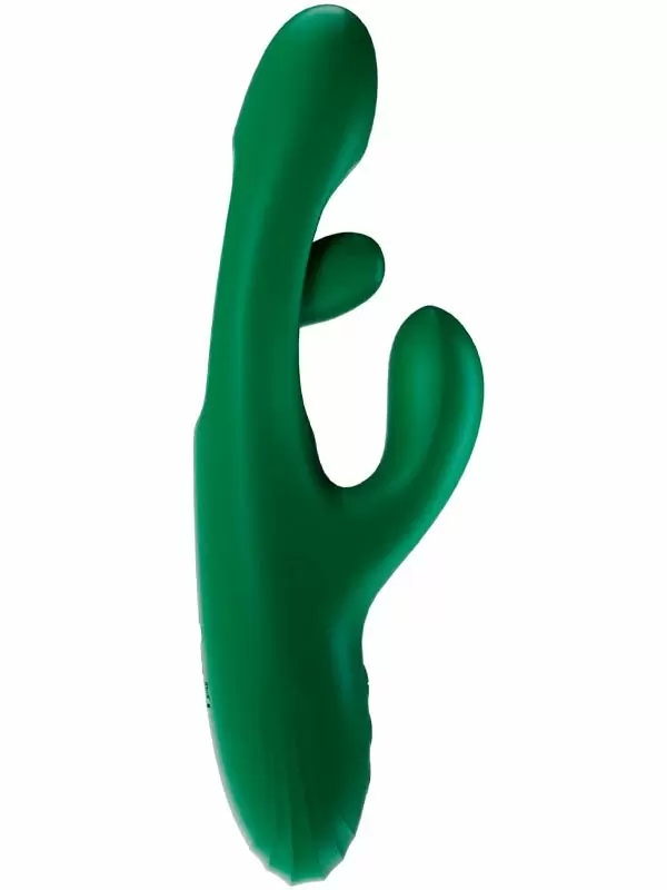 Инновационный вибратор-кролик Amovibe Zenora, 26 см, силикон, зелёный