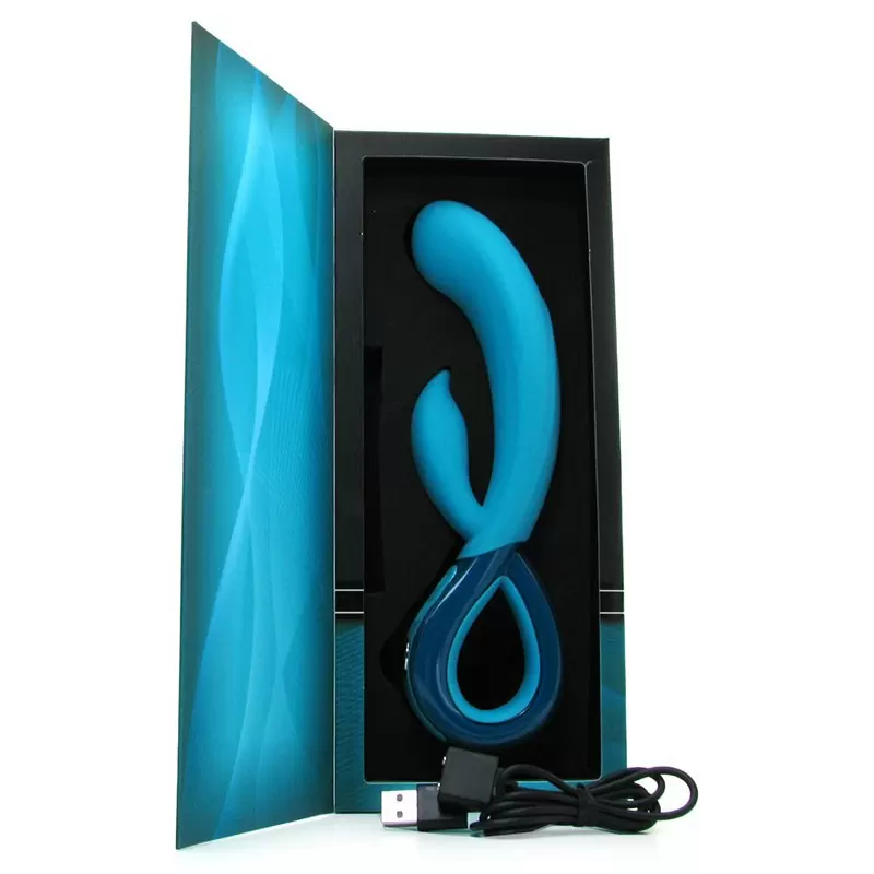 Вибромассажер Leia со стимулятором клитора – голубой