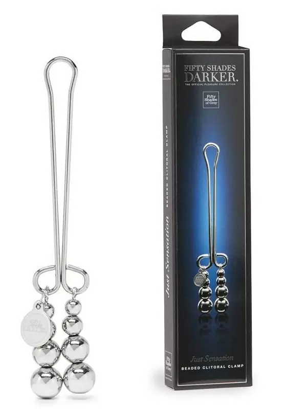 Зажим для клитора Just Sensation Beaded - серебристый