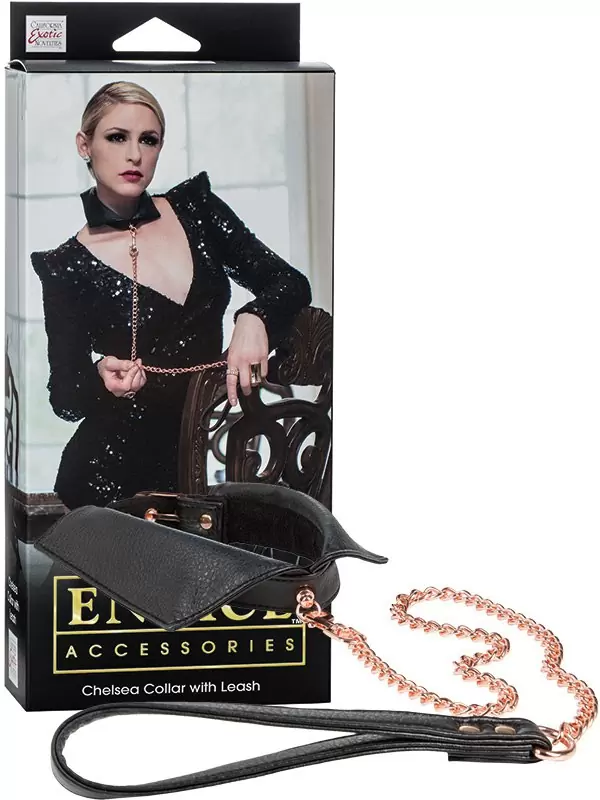 Ошейник-воротничок Entice Chelsea Collar with Leash с поводком-цепью
