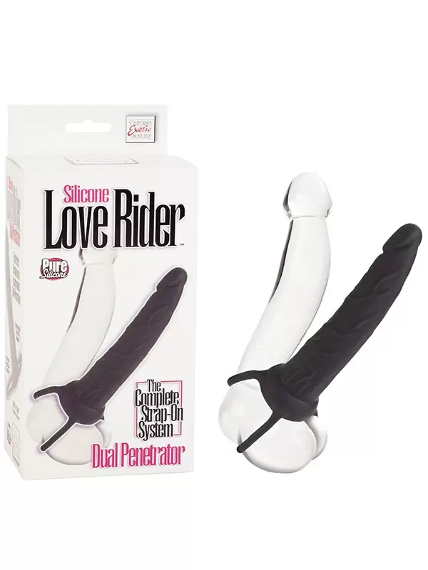 Реалистичная насадка для двойного проникновения Dual Penetrator - Black, 14 см, силикон , черный