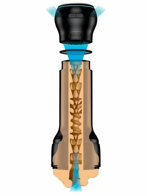 Интерактивная насадка Power Blow V2 для мастурбатора Kiiroo, всасывающий эффект, управление через приложение, черный