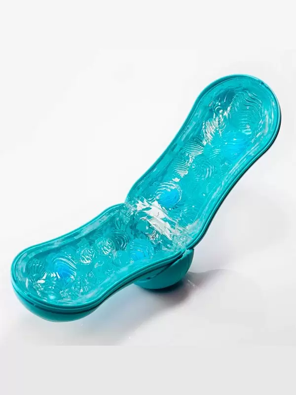 Яркий мастурбатор Tenga Flip ORB Ocean, рельефный, 18 см, голубой