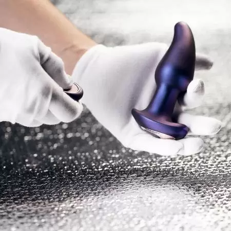 Анальная пробка Asteroid с бусинами на стержне и изогнутым окончанием