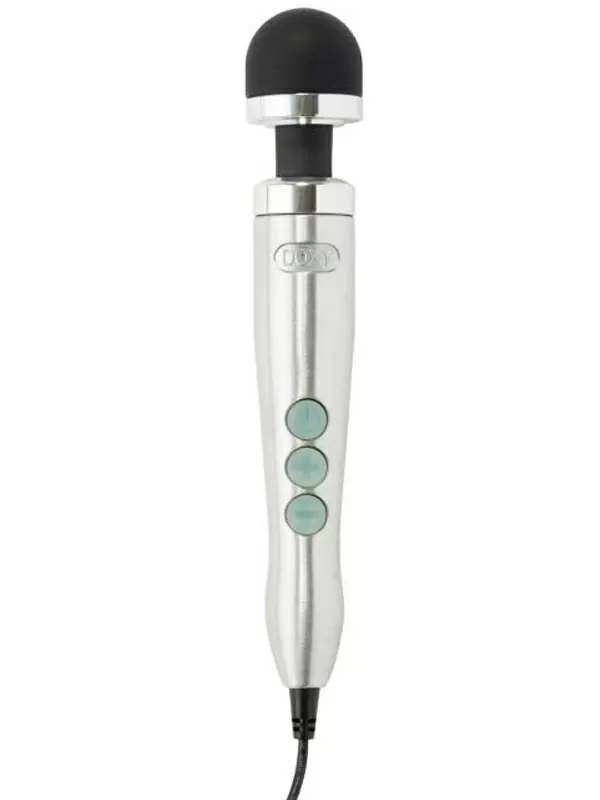 Мощный вибратор Doxy Die Cast 3, 28 см, силикон, серебряный