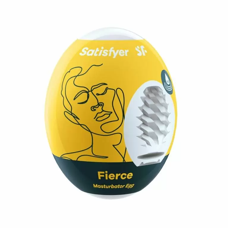 Компактный мастурбатор Satisfyer Egg Single (Fierce), в форме яйца, ТПЕ, прозрачный