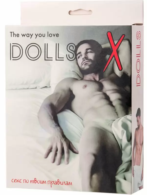 Надувная секс-кукла с фаллоимитатором TOYFA Dolls-X Jacob - телесный