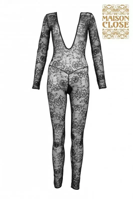 Закрытый кэтсьюит VillaI des Lys с длинными рукавами - S, черный