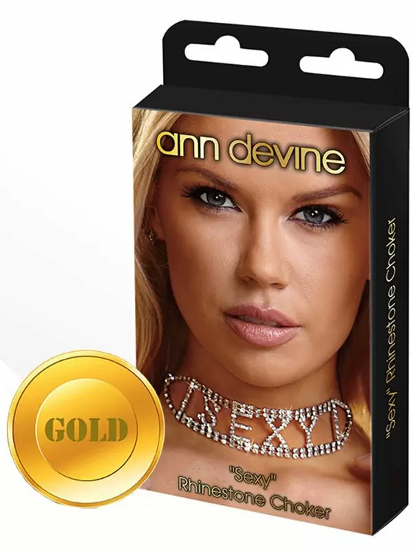 Ожерелье из кристаллов Ann Devine - Sexy Rhinestone Choker – золотой