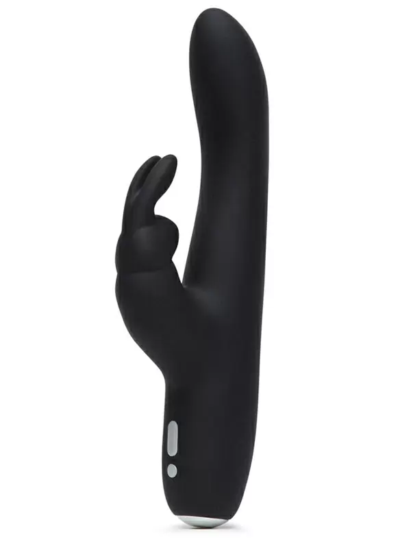 Изогнутый вибратор-кролик Fifty Shades of Grey Greedy Girl Slimline, 22,8 см, силикон, черный